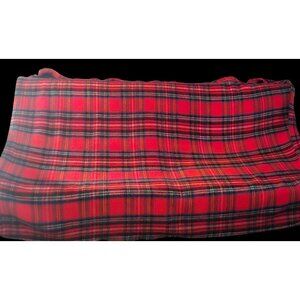 Vintage Tennessee Woolen Mills Tartan Plaid Acrylic Snap Stadium Blanket Throw